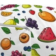 thumbnail image 3 of Fruit Pouf Cover with Zipper, Hand Drawn Inspired Sketch Grapes Kiwi Watermelon Strawberry Illustration, Soft Decorative Fabric Unstuffed Case, 30" W X 17.3" L, White and Multicolor, by Ambesonne, 3 of 5