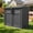 Black(new), variant on Nihsuao Store-It-Out Midi Horizontal Durable 36 Cu.ft Resin Outdoor Storage Shed With Heavy Duty Floor and Locking Latch, for Lawnmowe, Garden Tools, Black & White