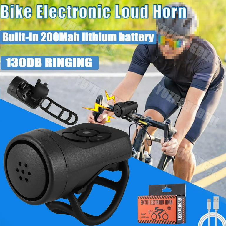 Dazone Electric Bicycle Horn, USB Charging Bike Horn Super Loud Bells  Mountain Bike Handlebar Ring Bell MTB 130DB