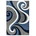 thumbnail image 5 of GLORY RUGS Modern Area Rug Swirls Carpet Bedroom Living Room Contemporary Dining Accent Sevilla Collection 4817A (Navy, 2x3), 5 of 5