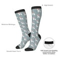 thumbnail image 5 of Picia Women Crew Soft Moisture-wicking Socks Cartoon Poodle Dog Pattern Design Cotton Socks, One Size fit All, 5 of 9