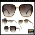 thumbnail image 3 of Womens Retro Trendy Large Rectangular Butterfly 90s Fashion Plastic Sunglasses Ivory - Brown, 3 of 8