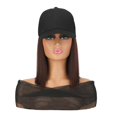 thumbnail image 1 of Chapeau de Baseball Long Droit pour Femmes avec Perruque Synthétique, 1 of 8