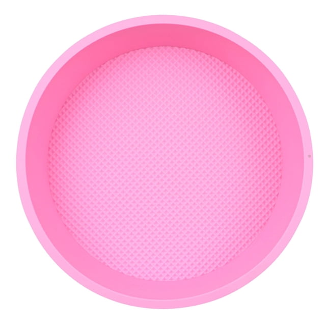 BINGLI Round Silicone Cake Pan Molds Silicone Cake Baking Tray Reusable Non-sticky Cheese Cake Pan Protector DIY Baking Accessories Cake Pastry Cake Mold (9.8 Inch)