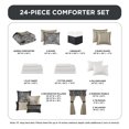 thumbnail image 6 of Regency Heights 24PCs Traditional Paisley Jacquard Comforter Set with Window Curtains,Room in a Bag,Queen,24 Pieces-Black, 6 of 7