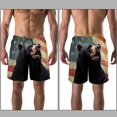 thumbnail image 3 of luoweisi Men's Beach Shorts Quick Dry Swim Trunks with Mesh Lining Bear XL, 3 of 5