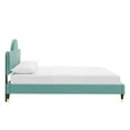 thumbnail image 4 of Modway Aurora Performance Velvet Queen Bed in Mint, 4 of 10