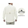 thumbnail image 2 of Little Donkey Andy Men's UPF 50+ UV Protection Shirt, Long Sleeve Fishing Hiking Shirt Off White L, 2 of 6
