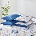 thumbnail image 2 of Dintszyayue Blue Floral 7 Pcs Comforter Set King Size,Botanical Bed in a Bag Adult(90"x104"), 2 of 6