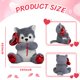 thumbnail image 4 of Peluche HollyHome Husky de 25 cm con globo de amor rojo, 4 of 9