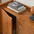 thumbnail image 5 of Wooden Cabinets, Walnut-colored Sideboard, Buffet Cabinet with Storage, Rustic Storage Cabinet for Entryway, Hallway, Living Room, Kitchen, Dining Room, 33.9"×15"×31.5", Walnut Living Room Cabinets, 5 of 11