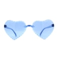 thumbnail image 3 of Girls Child Size Beveled Lens Heart Rimless Sunglasses Blue, 3 of 4