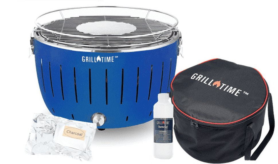 Grilltime 4in Charcoal Blue Tailgater GT, Portable