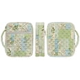 thumbnail image 2 of Yuyamidu Flowers Leaves Bible Bags for Women Quilted Bible Carrying Case with Handle Multi Pockets Portable Carrying Bible Study Supplies Accessories, 2 of 8