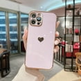 thumbnail image 1 of For iPhone Case,Cute Glitter Plating Loving Heart Pattern Side Print Design for Girls Women,Luxurly Screen Camera Protection Shockproof Soft Bumper Silicone Cover, 1 of 6