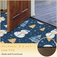 thumbnail image 6 of CURLYOOT Christmas Half Round Door Mat, Indoor Outdoor Entrance Rug, Snowman Semi Circular Area Rug, Non Slip Washable Absorbent Doormat, Laundry Room Rug 24'' x 36'', 6 of 7