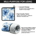 thumbnail image 7 of Blue Pioneer Flower Kitchen Oven Mitt and Pot Holder Sets 4 Pcs for Baking, Cooking and Grilling, Heat Resistant Up To 392 °F, 7 of 7