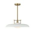thumbnail image 3 of Gavin 1-Light Pendant in White with Warm Brass Accents, 3 of 6