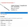 thumbnail image 2 of Liftgate Lift Support - Compatible with 2017 - 2022 Kia Niro 2018 2019 2020 2021, 2 of 2