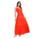 thumbnail image 4 of Mujer Verano Bohemio Floral Casual Abrigo Cuello en V Ruffle Cap Cinturón sin mangas A-line Dobladillo plisado Swing Midi Sun Dress, Red, 2xl Feliz Sencillez, 4 of 4