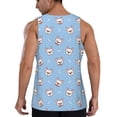 thumbnail image 3 of Easygdp French Bulldog Head Men's Tank Top, Sleeveless Muscle T Shirts, Breathable, Quick-Dry, Loose for Gym, Running, Fitness - Large, 3 of 9