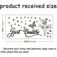 thumbnail image 2 of Yoga Theme Wall Stickers Just Breathe Wall Decal Butterfly Dandelion Wall Art Inspirational Quotes Self-adsive Wallpaper for Yoga Room Bedroom Decorations, 2 of 9