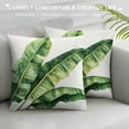 thumbnail image 3 of Acheng Palm Leaves with Lush Branches and Leaves Tropical Jungle Palm Leaves Plush Pillowcase White, 3 of 5