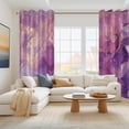 thumbnail image 3 of Dashan Purpled Gold Marble Blackout Curtains for Bedroom Living Room Decor Grommet Window Drapes 42x63 Inch,2 Panels, 3 of 7