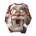 thumbnail image 7 of LWFFDAW Boys Girls Christmas Crewneck Sweatshirt Santa Claus Print Long Sleeve Oversized Sweatshirt Lightweight Loose Fit Comfy Casual Fall Sweatshirts, 7 of 7