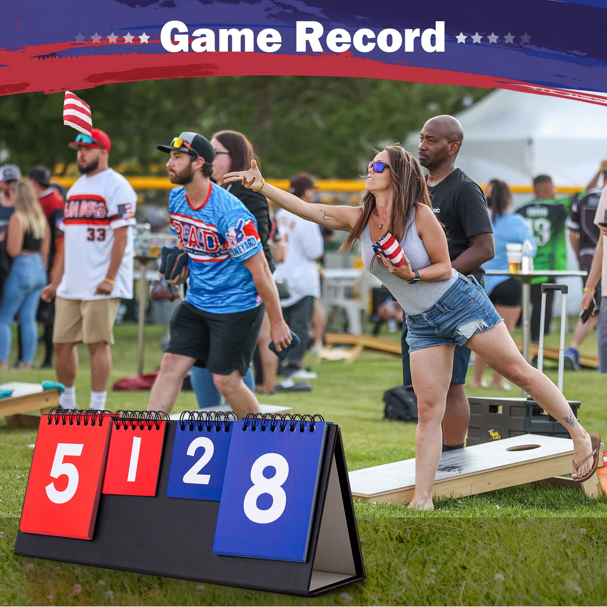 Cornhole  Set, Regulation 4x2 Ft Cornhole Boards with 8 Bean Bags and Carrying Case, Outdoor Toss Game Cornhole Boards Set
