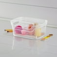 thumbnail image 5 of Sterilite Set (2) Small Open Bins, Clear Plastic, Easy Access Bin with Scoop Front, 8 Count, 5 of 8