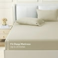 thumbnail image 5 of Mildly 22" Extra Deep Pocket Fitted Sheet, Ultra-Soft, Premium 1800 Collection - Queen, Beige, 5 of 8
