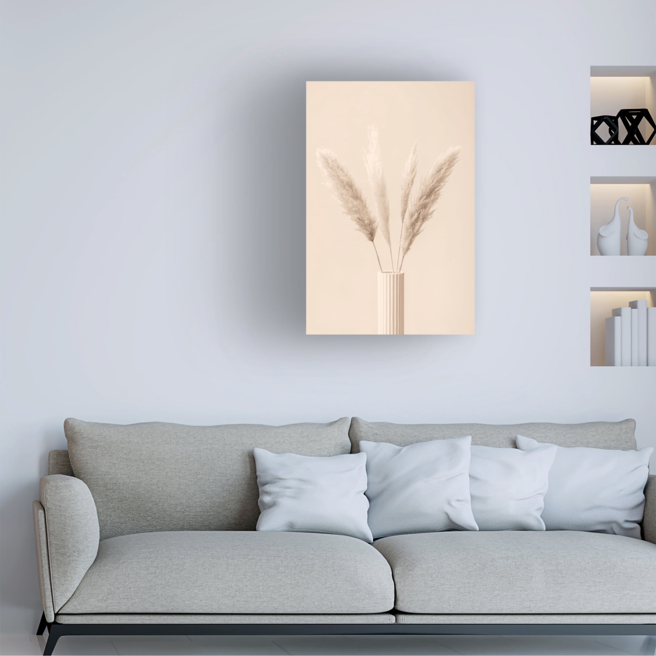 Trademark Fine Art Pictufy Studio Pampas Grass Beige 09 Canvas Wall Art