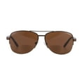 thumbnail image 5 of 3 Pairs of Men Half Rimless Bifocal Reading Glasses 1.50 Classic Brown Metal Readers Tinted Brown Sunglasses 1.50 Strength, 5 of 6