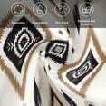 thumbnail image 5 of Boho Black Brown Cloth Napkins, Geometric Southwestern Ethnic Retro Washable and Reusable Dinner Napkins Set of 4, Table Napkin for Kitchen Party Birthday Wedding Hotel Housewarming 20"x20", 5 of 8