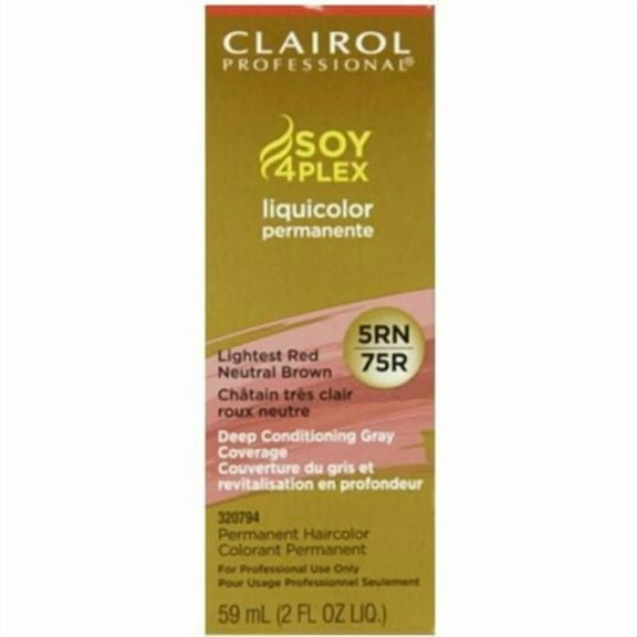 Clairol Professional Soy 4 Plex Liquicolor Permanent, Lightest Red Neutral Brown, 2 Fl Oz