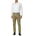 thumbnail image 2 of Lars Amadeus Men's Plaid Dress Pants Slim Fit Flat Front Business Check Trousers, 2 of 6
