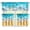 Blue Beach, variant on Farmhouse Kitchen Curtains Tiers and Valances Set 3 Piece for Windows Peacock Floral Kitchen Curtains 36 inch Length Sets Cafe Curtain Valance and Tiers Set for Animal Lovers Living Room