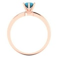 thumbnail image 4 of 0.5 ct Round Cut Simulated Turquoise Solitaire 18K Rose Gold Womens Engagement Ring, 4 of 5