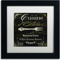Trademark Fine Art "La Cuisine I" Canvas Art by Color Bakery White Matte, Black Frame