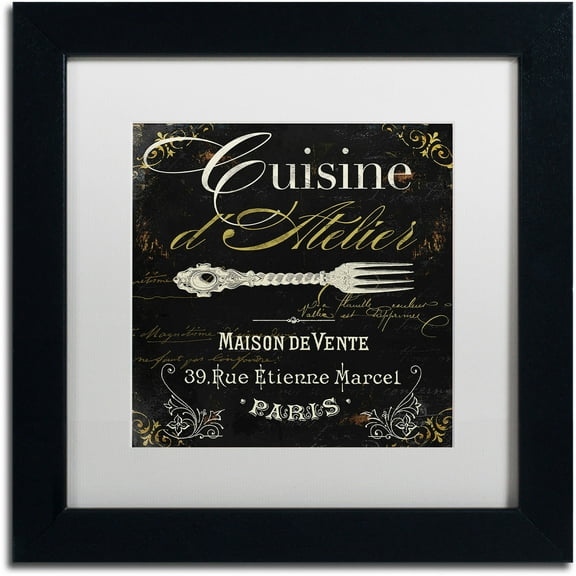 Trademark Fine Art "La Cuisine I" Canvas Art by Color Bakery White Matte, Black Frame
