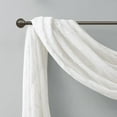 thumbnail image 3 of Madison Park Modern Curtain Diamond Sheer Embroidered Window Scarf,  50"x144", White, 3 of 5