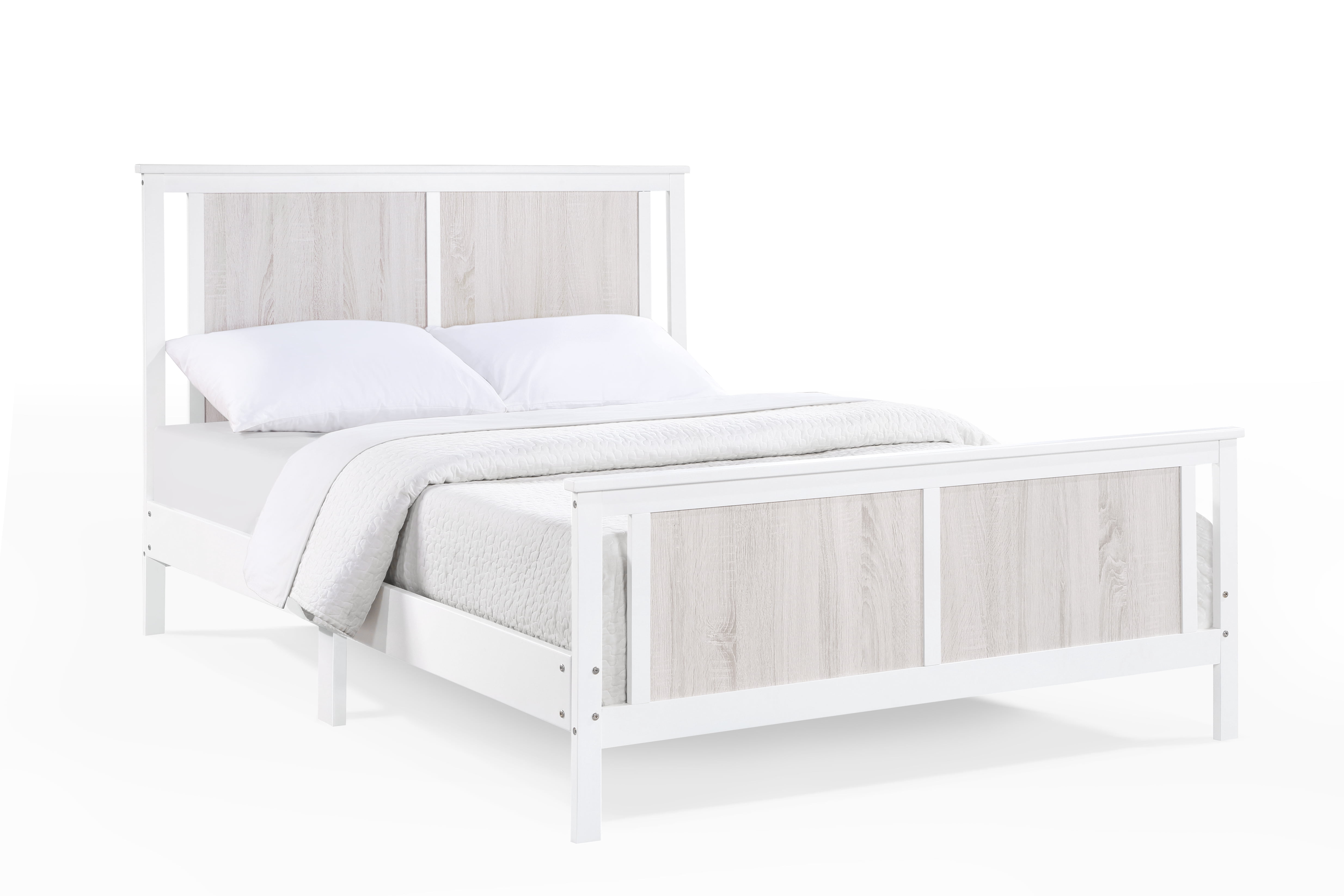 Olive & Opie Connelly Full Bed White/Rockport Gray