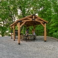 thumbnail image 5 of Backyard Discovery Norwood 24' x 12' Cedar Wood Gazebo, Galvanized Steel Roof, PowerPort, 5 of 12