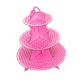 thumbnail image 1 of Soporte de papel para cupcakes de 3 niveles, torre redonda para cupcakes, exhibición de postres, rosa Rosado Colcomx Soporte de cartón para cupcakes, 1 of 6