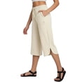 thumbnail image 2 of Women's Capri Pants Wide Leg Plus Size UPF50+ Lightweight Quick Dry Pants Casual Loose Hiking Walking Capris, XL, 2 of 5
