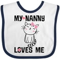 thumbnail image 3 of Inktastic My Nanny Loves Me Girl Grandchild Girls Baby Bib, 3 of 4