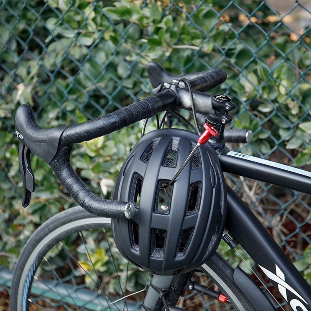 Lylong Riding 53G Weight Bike Cable Lock Helmet Locks Head Aluminum Alloy Easy To Use Quick Stainless Steel Lightweight
