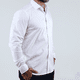 thumbnail image 3 of Camisa de Vestir Manga Larga Blanco Slim Fit Cuello Italiano Para Hombre, 3 of 4