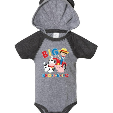 

Inktastic Farmer Tractor EIEIO Big Bro Gift Baby Boy Bodysuit